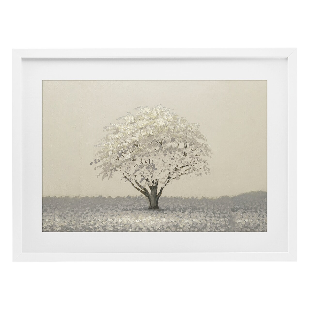 Stupell Industries Neutral Radiance Tree Framed Print Under Glass, design by Michael Marcon
